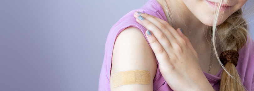 Vaccination av elev.