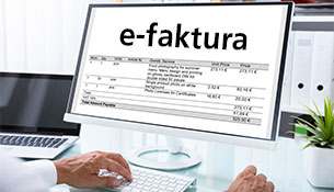 e-faktura på dataskärm.