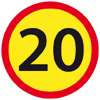 20 km/timär maxhastighet på allmän väg