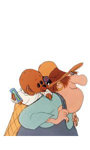 Dunderklumpen: Är ett troll som hela sitt liv levt ensam långt bortom de
 stora fjällen, men har en unik förmåga att ge dockor liv.