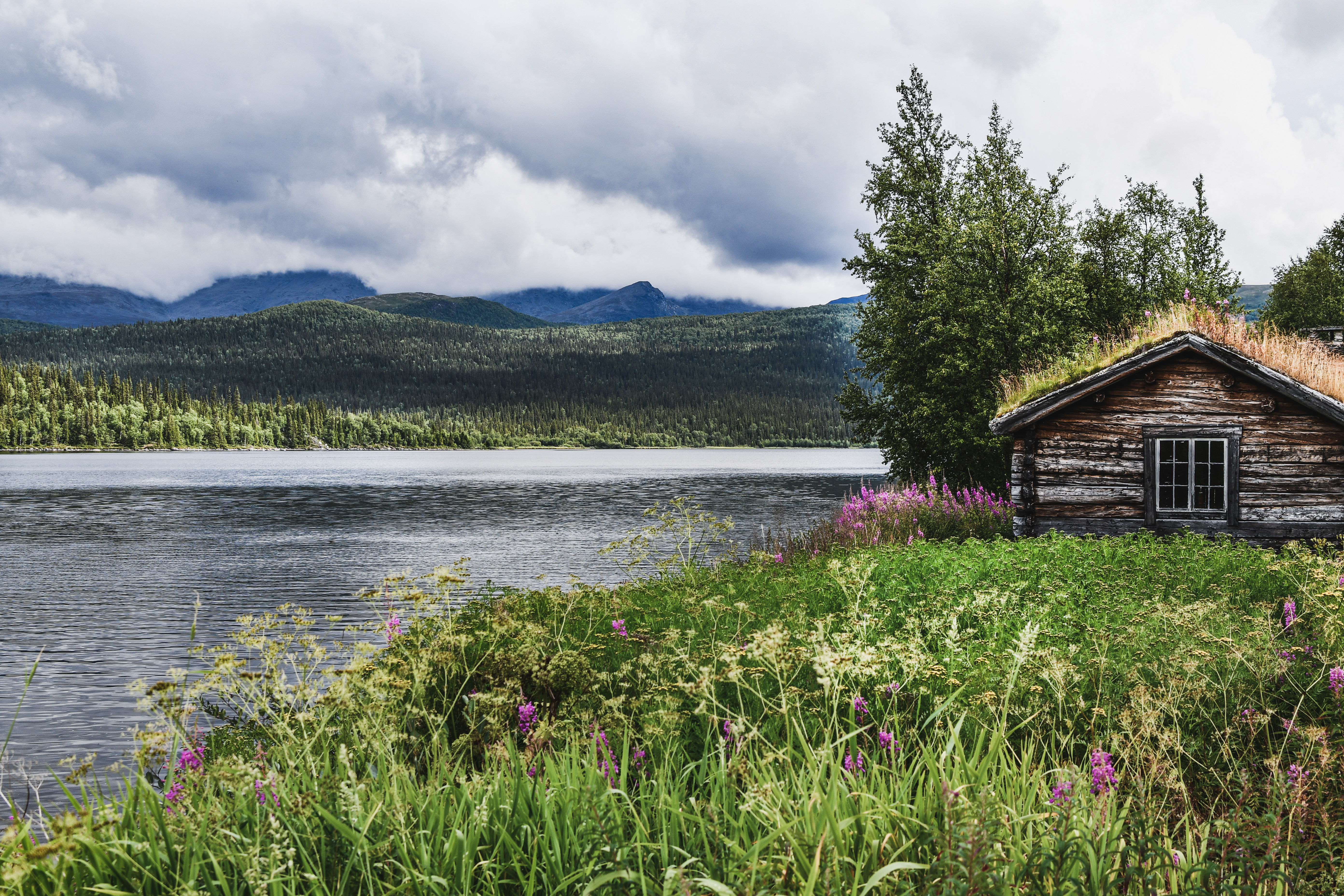 Oroliga moln över en plats full av lugn