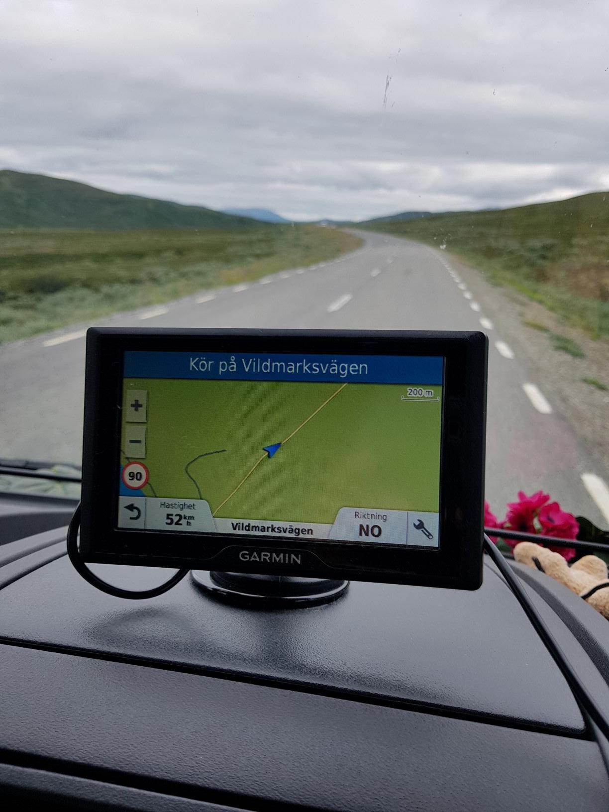 GPS visar på rätt väg