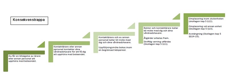 Konsekvenstrappa i 5 steg.