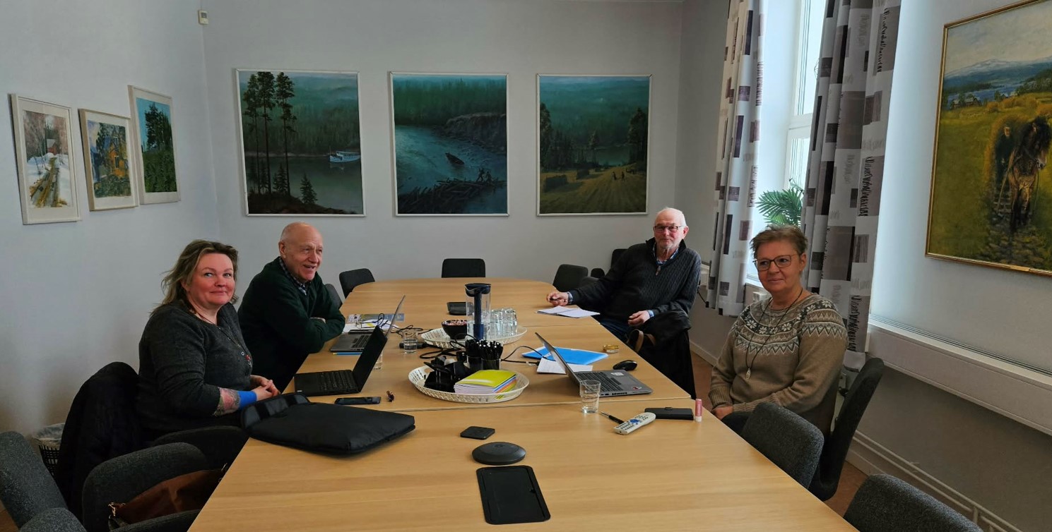 Arbetsgruppen: Marika Westberg Hopponen, Gunnar Heibring, Bengt Blom och Anna T Gillgren. Fattas på bilden gör Ole Kristiansson, Krokoms kommun