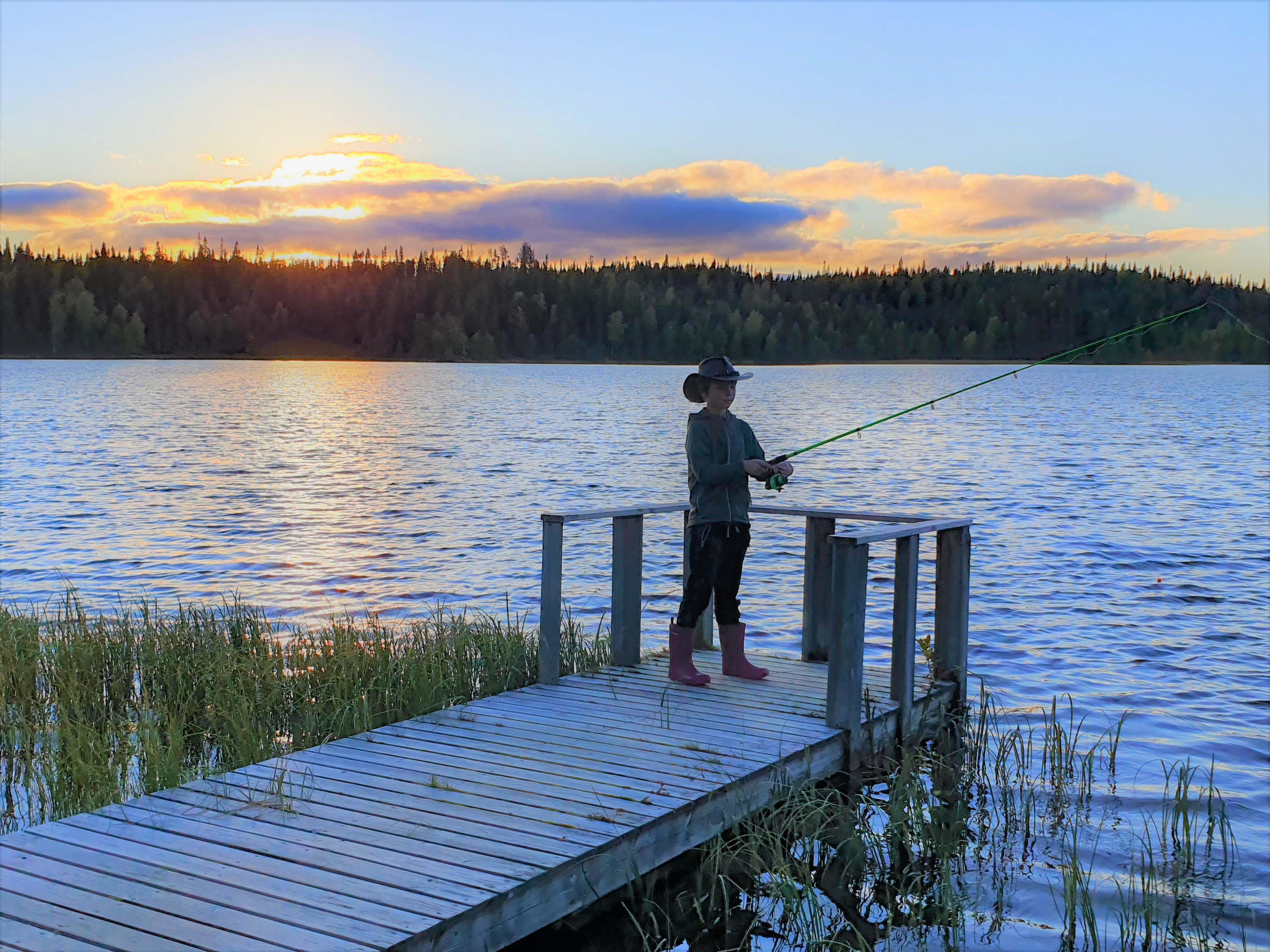 Fiske i Småvattnet.