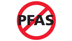 PFAS med röd cirkel+streck.