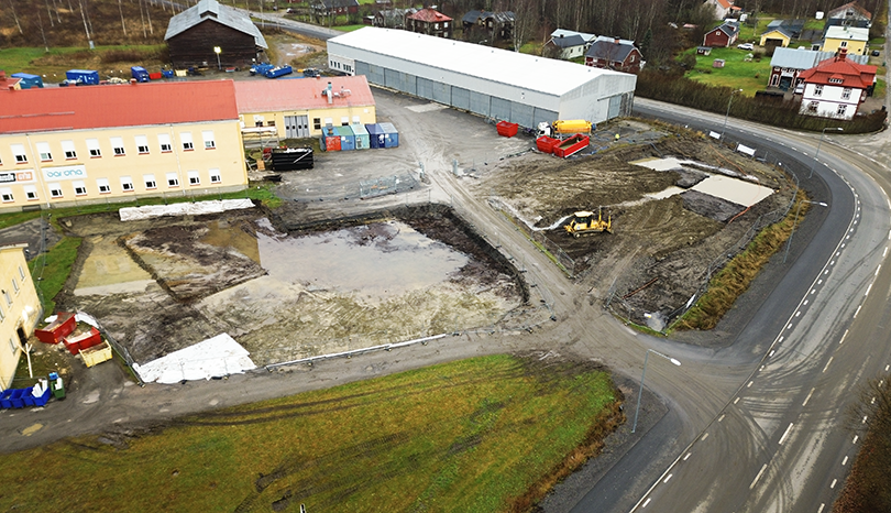 Flygbild över Ulriksfors. 