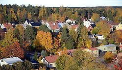 Bostadsområde med villor.
