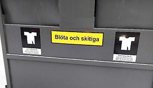 Textilavfall kontaminerad