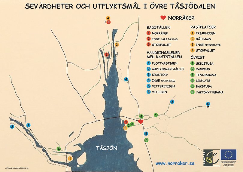Karta Tåsjödalen.
