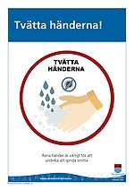 Affisch tvätta händerna